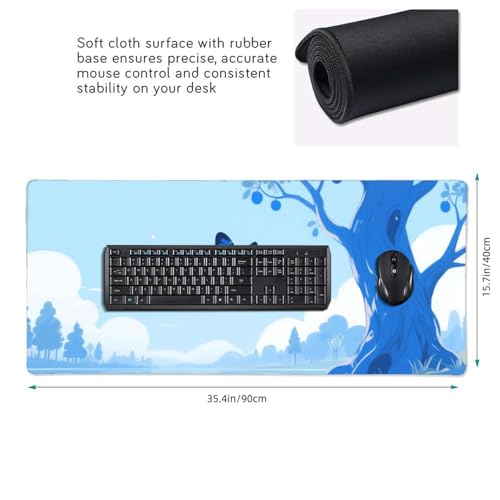 Tapis de souris de jeu antidérapant avec grand format étendu
