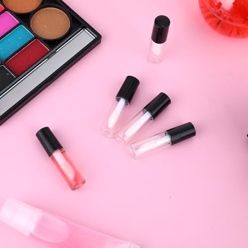 100 Pcs Mini Lip Gloss Tubes, Refillable Lip Balm Bottle Transparent Empty Containers Travel Personal Cosmetic Inserts Cosmetic Tools Mini Lipstick Containers for Women DIY Makeup4