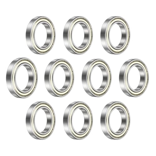 Image of sourcing map 10Pcs 6907-ZZ Deep Groove Ball Bearing, 35mm x 55mm x 10mm Double Metal Shielded Bearing Precision for Electric Motor, Drives Wheels, Power Tools