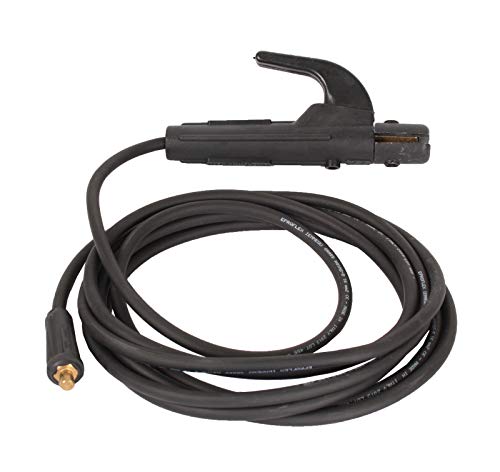 WELDINGER Kupfer-Schweißkabel 4 m lang 16mm² 9 mm (T25) Gummiqualität mit Elektrodenhalter 200A (SPEM13)