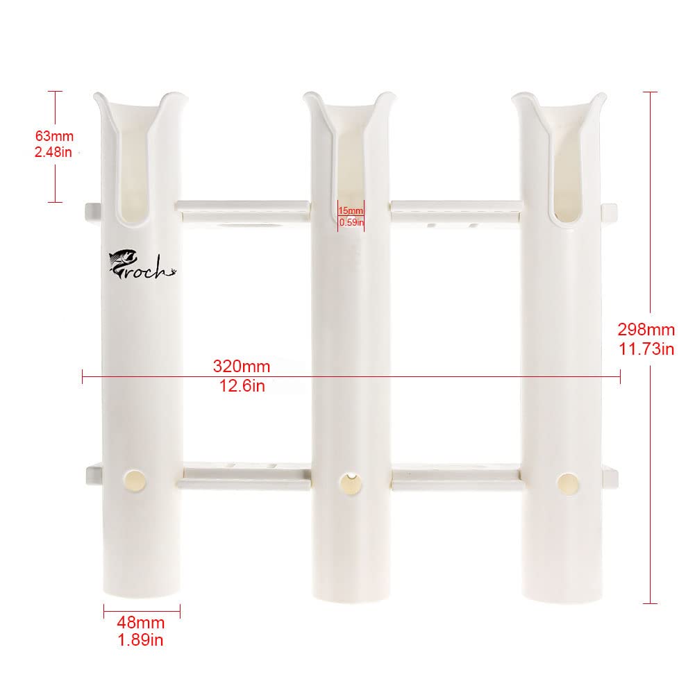 Croch - Support de canne à pêche avec tubes, installé sur le mur, le bateau ou même dans la mallette de pêche, pour cannes à pêche ou autres (206W Croch - Support de canne à pêche avec tubes, installé sur le mur, le bateau ou même dans la mallette de pêche, pour cannes à pêche ou autres (206W