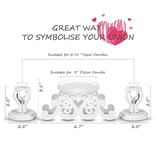 image for Rozrety Unity Candle Holder - Unity Candles Stand for Wedding Ceremony