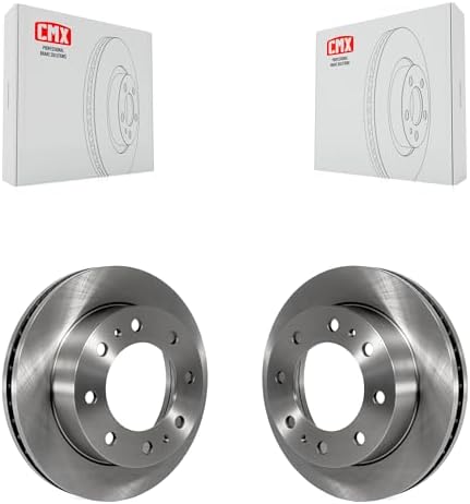 CMX Front Disc Brake Rotors Pair Replacement For GMC Chevrolet Sierra 2500 HD Silverado Savana Express 3500 Classic Hummer H2 1500 Cadillac DeVille Suburban Yukon XL Avalanche K8-100070
