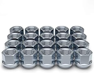 White Knight 1309-1S-20AM Chrome M14x1.50 Open-End Bulge Acorn Lug Nut, 20 Pack