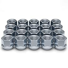 White Knight 1306-1S-20AM Zinc M12x1.25 Open-End Bulge Acorn Lug Nut, 20 Pack