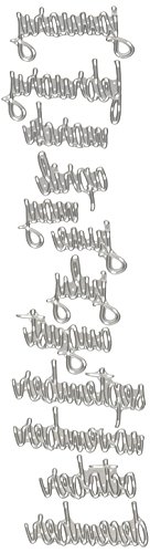 Sizzix 661179 Calendar Words Script Thinlits Die Set by Tim Holtz (12/Pack)