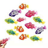 Interactive Water-Activated Magic Glowing Swimming Fish - Auto-Swimming LED Light-Up Robotic Decoration, Electronic Pet Fish for Pool & Aquarium, Fun Decorative Piece that Swims and Glows 8-piece Set