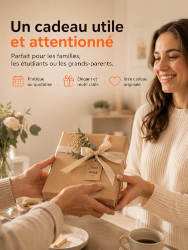 SONNELD Planning Frigo Magnétique Effaçable à Sec – Calendrier Magnétique Frigo 3 en 1, Tableau Frigo Magnétique, Tableau Organisation Famille pour Menus, Tâches & Liste de Courses – vue 8
