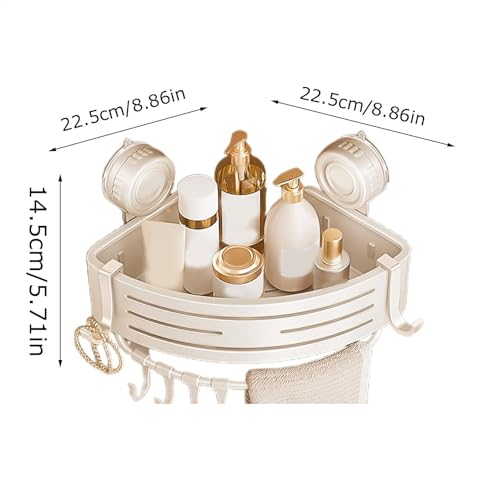 Étagère d'angle de douche en aluminium moderne à ventouse antidérapante