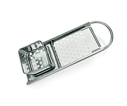 Grattugia per spätzle in acciaio cromato/dimensioni: 30 x 11 cm, dimensioni Cilindro: 8 x 8 cm, Ø 0,8 cm