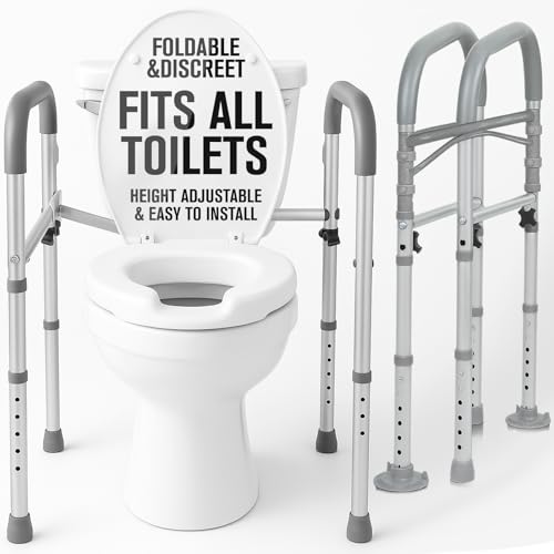 Vive Toilet Safety Rail with Handles