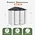 ZEXGONEST 6 x 4 FT Outdoor Storage Shed, Waterproof Metal Garden Tool Shed with Gable Sloped Roof, Lockable Door & Air Vents for Backyard Patio Lawn, White