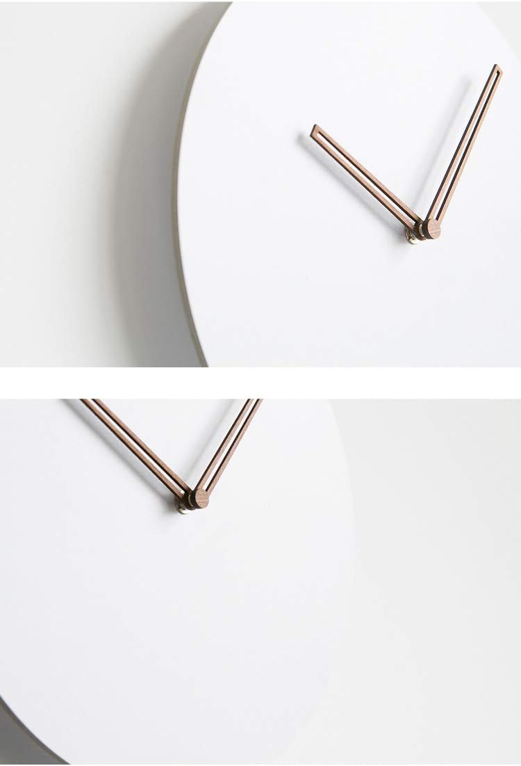 Wooden Modern Wall Clock, Minimalistic and Stylish, Walnut Hands, Silent Quartz Mechanism, Quality Materials Made from Eco-Friendly MDF and Bamboo, Home Decor for Home/Office (New Town)