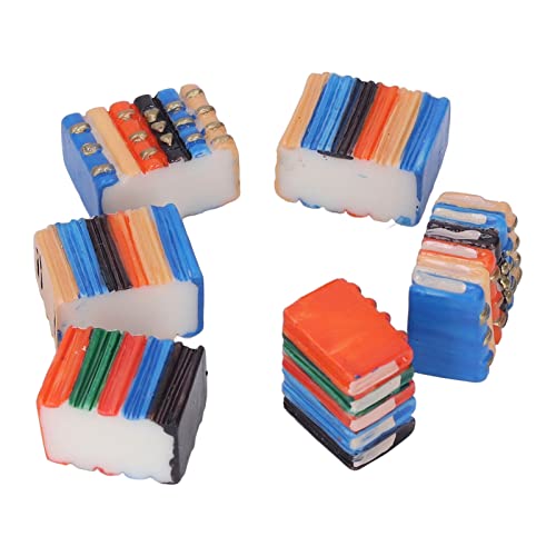 SPYMINNPOO Mini-BüCher-Modell, 6 StüCk 1:12 Puppenhaus-Miniaturbuch, Simuliertes DIY, Buntes, SüßEs, Dekoratives… – Bild 3
