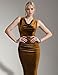 GRACE KARIN 2025 Velvet Wedding Guest Dresses for Women Winter Formal Cocktail Maxi Dress Evening Gown Gold Brown Medium