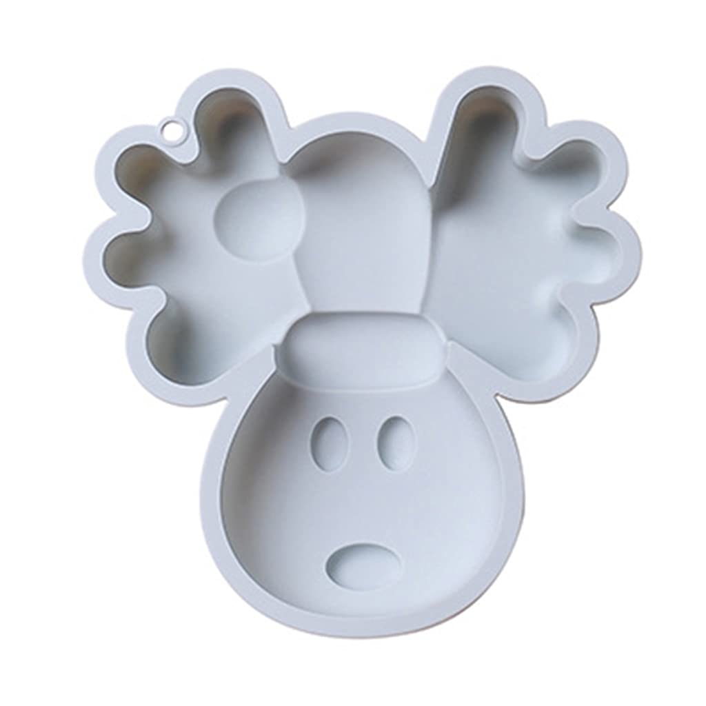 Xinsheinelry Cookie Cutter Environmentally Foodgrade Silicone Chocolate Reindeer Shape Baking Utensils Fondant Cake Mold Silicone Cake Molds for Baking