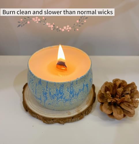 40 sets de mechas dobles de madera para velas miniatura 3