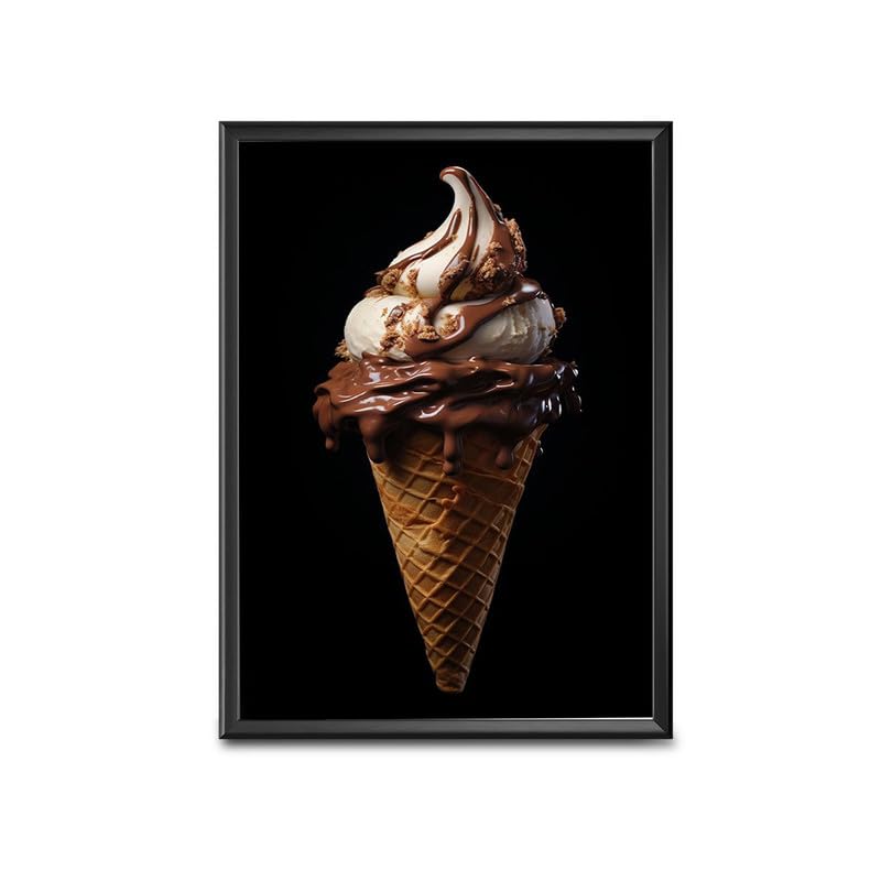 FRAME WALE BHAIYA Home Decor Frames - Ice Cream Cone Modern Food Art Wall Framed Paintings for Office, Dining, Living Room Decoration (8inchx12inch,Framing with Leminated Poster),FWBFOOD131-image-45
