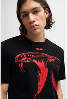 HUGO Dikobra Men's T-Shirt (Pack of 1), Black : Amazon.com