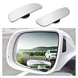 2PCS Car Blind Spot Mirror,360° Rotatable HD Wide Angle Convex Mirror for See Blind Area,Universal Car Accessories Frameless Blindspot Mirror for Car,Van,SUV,Truck (Rectangle)