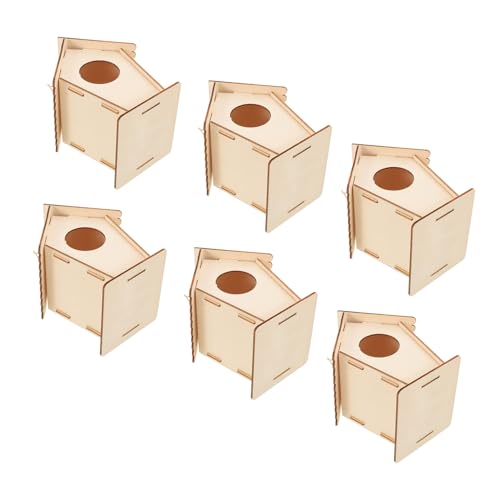 WEKAMOS Kit Casetta per Uccelli in Legno per 6 Pezzi Casette da Costruire e Verniciabili con Spago per Appendere Kit Artigianale Fai da Te Educativo per Lavori di Falegnameria e