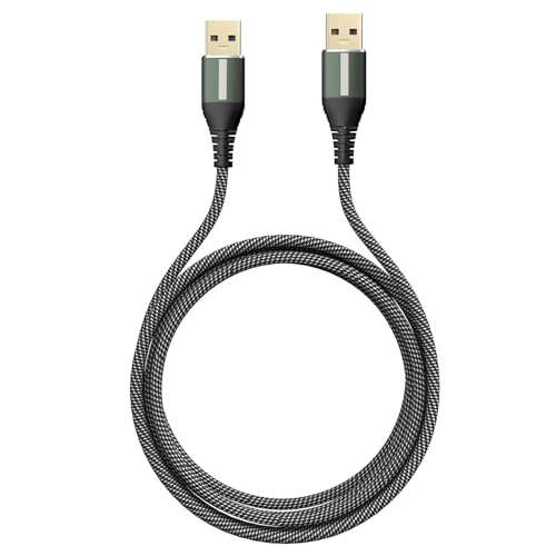 TIGOJH USB auf USB Kabel 2M USB 3.0 Stecker auf Stecker Typ A auf A doppelseitiges USB-Kabel für Datenübertragung Festplatte Laptop DVD Fernseher Hub und mehr