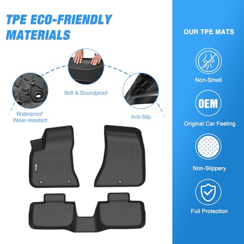 Image of Nilight TPE Floor Mats for Dodge Charger RWD 2011-2023