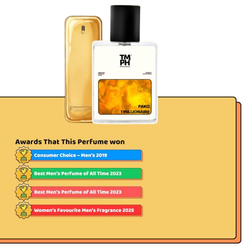Image of TMPerfumehouse PAKO 1 MILLIONAIRE EDP for Men & Women | Sweet, Spicy & Long Lasting Perfume Spray | Warmspicy, Cinnamon & Citrus Fragrance | Luxury Gift for Him & Her | TMPH | 50ml
