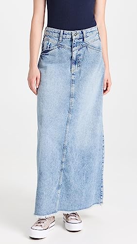 Free People Women's Come As You are Denim Maxi Skirt3