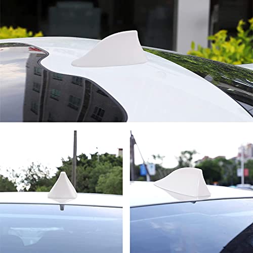 Image of CarFrill Car Shark Fin Antenna Waterproof Radio Signal (Car Shark Fin Antenna Cover-White)