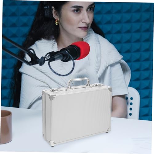 Angoily Tool Box Aluminum Tool Kit Box Case for Men Briefcase Portable Workstation Aluminum Storage Case Hardware3