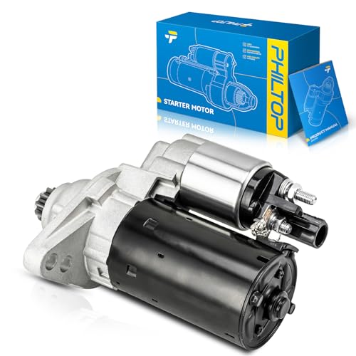 Image of PHILTOP 17968N Starter Motor Replacement for Volkswagen Jetta 2005-2014 for Volkswagen Beetle 2006-2010, 2012-2014 for Volkswagen Passat 2012-2014 1.4KW OE:02Z911023J,02Z911023JX,17968