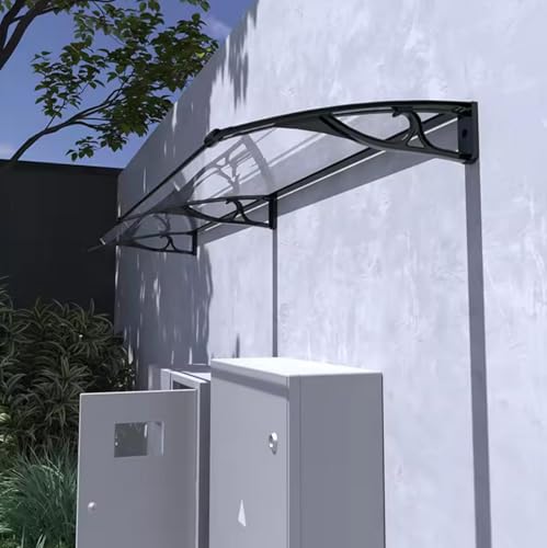 Auvent de porte transparent anti pluie pour garder votre entrée au sec - 4