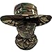 Produktbild ehsbuy Sonnenhut Herren Safari Hut Sommerhut Breiter Krempe Camo Wanderhut Armee Boonie Hut mit Kühlender Multifunktionstuch Schlauchschal Outdoor Fischerhut
