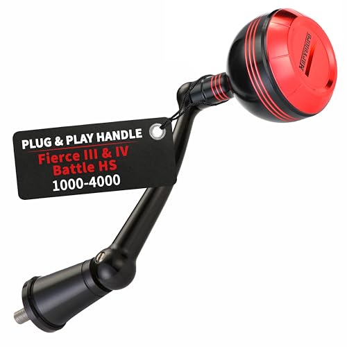 MARVELURE Power Handle for Penn Fierce III IV, Battle III HS Spinning Reel Replacement Handle (Not for Fierce Live Liner) (for Fierce/Battle HS 1000-4000 Thread)