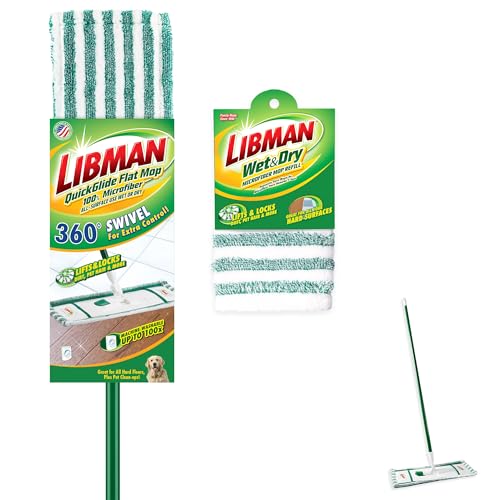 Image of Libman Wet & Dry Microfiber Mop Kit with 2 Microfiber Pads Included