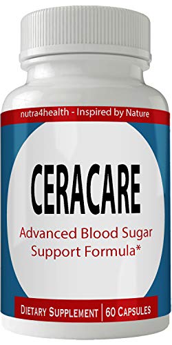 Ceracare Advanced Blood Sugar Support Diabetes Supplement - Cera Care 20 Herbs & Multivitamin Pills for Blood Sugar Control with Alpha Lipoic Acid & Cinnamon, 60 Capsules