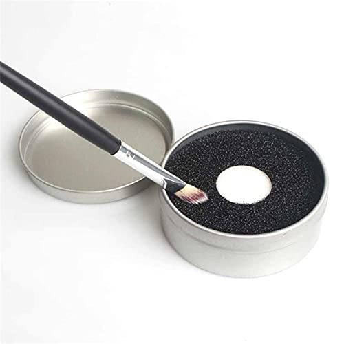 Limpeza a seco Sponge Tin Box Pincel de maquiagem Limpador Limpeza a seco Sponge Tin Box Pincel de m