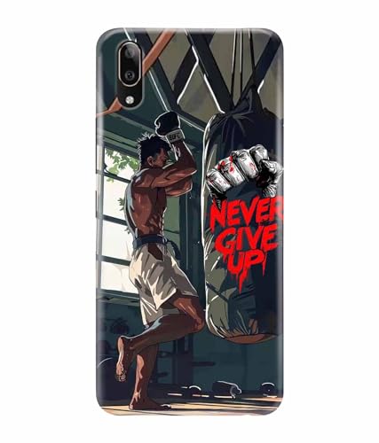Image of Never Give Up Motivation Quotes Printed Hard Back Case Cover & Compatible for Vivo V11 Pro (Multicolor) - D1809