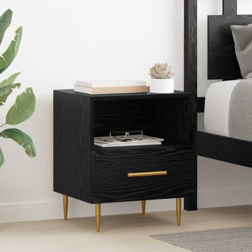 Table de chevet noir compacte pour résoudre le manque de rangement - 3