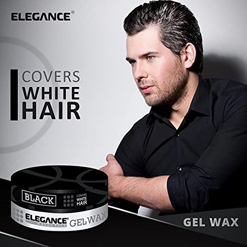 E Elegance Black Color Hair Styling Gel Wax 4.93 Oz #TOP2