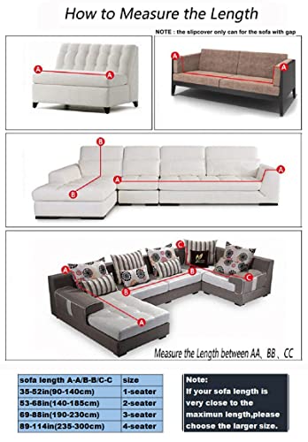 Housse de canapé extensible avec bordure élastique antiglisse