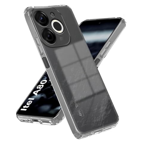 Image of COVERBLACK Flexible Rubber Case Back Cover Compatible for itel A671LC / Itel A80 - Transparent
