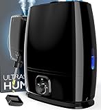 Everlasting Comfort Ultrasonic Cool Mist Humidifier (6L) with Essential Oil Tray (Black)