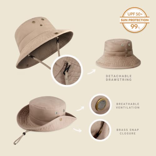 Image of Hot Summer Bucket Hat - Trendy Cotton Sun Hat for Beach, Golf, Fishing