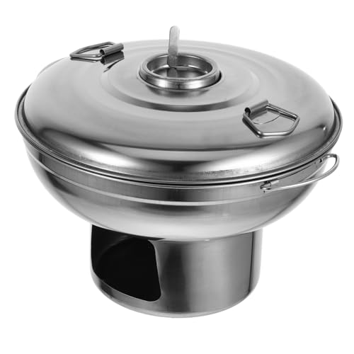 ULTECHNOVO Olla Inoxidable Portátil para Cocina de Hot Pot Alcohol Utensilio Multifuncional de Cocina para Guisos de Doble Asa