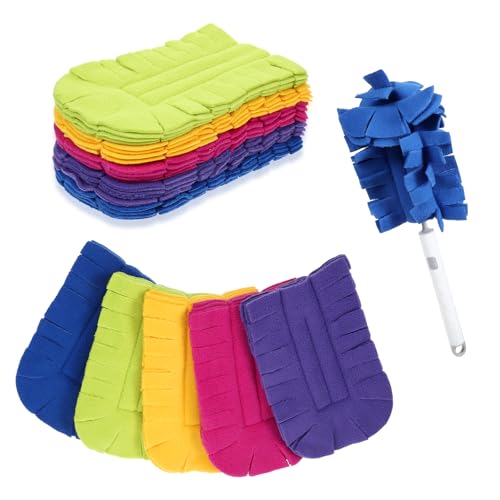 Image of 20Pcs Duster Refill Washable Fleece Refills Hand Dusters Cleaning Duster Pads, Fleece Refills Washable Dusters for Cleaning