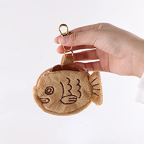 Taiyaki portemonnee - kleine portemonnee kan enkele kleine items bevatten, pluche speelgoed portemonnee cadeau voor… - Afbeelding 8