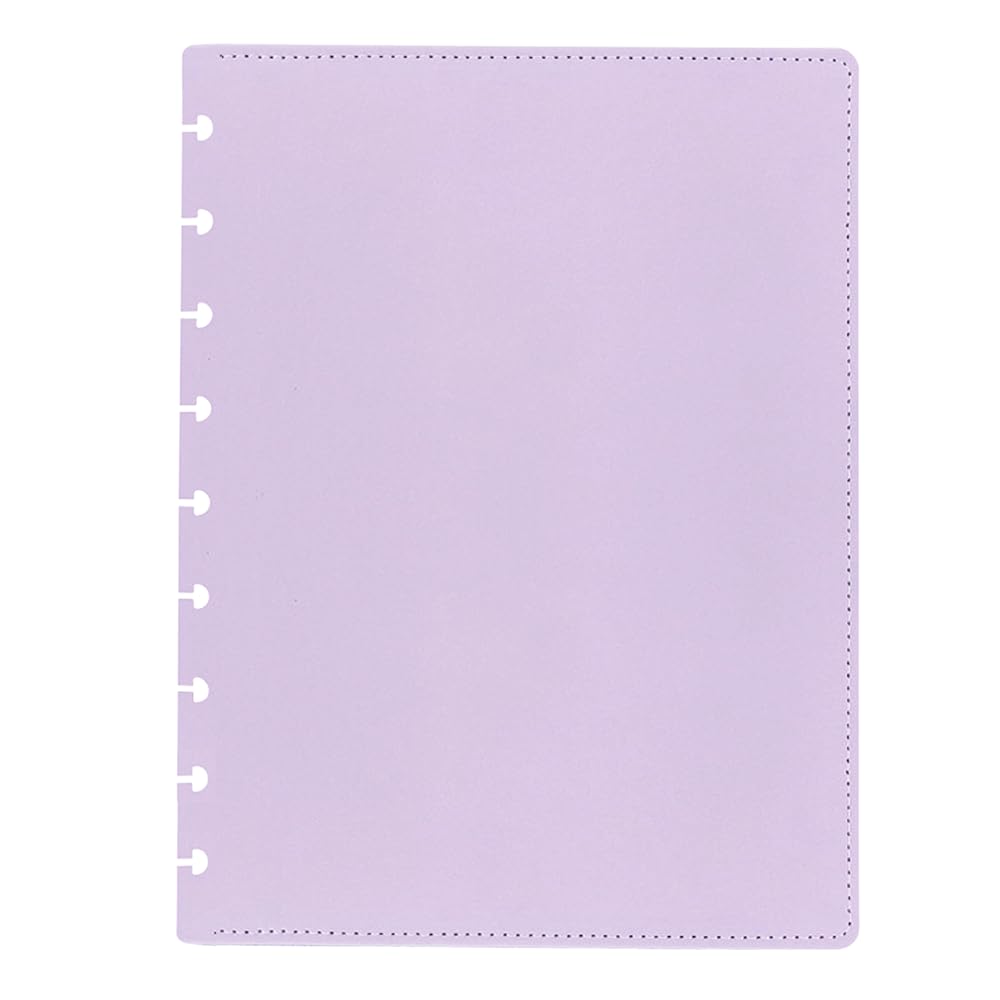 Couvertures discbound en cuir PU protectrices et durables violet taille M