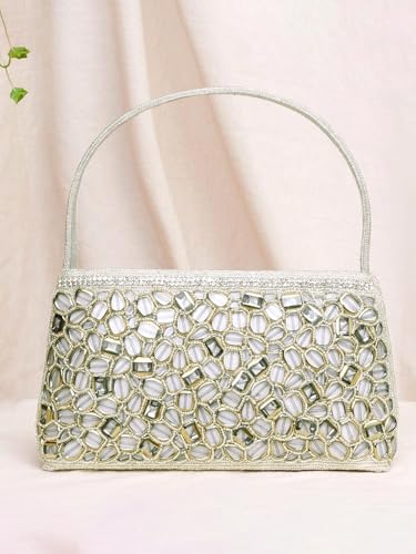 Image of Peora Malti Color Clutch Purses for Women Handmade Evening Handbags Bridal Clutch